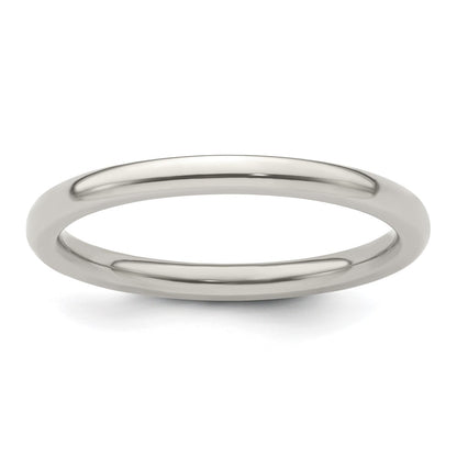 Edward Mirell Titanium Domed 2mm Polished Band Size 9.5