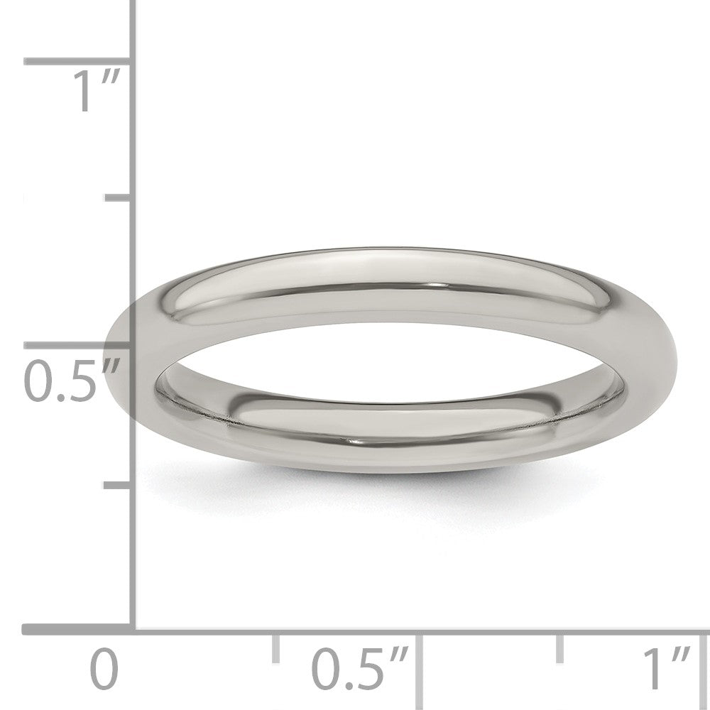 Edward Mirell Titanium Domed 3mm Polished Band Size 7.5