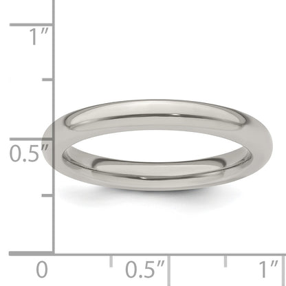 Edward Mirell Titanium Domed 3mm Polished Band Size 11