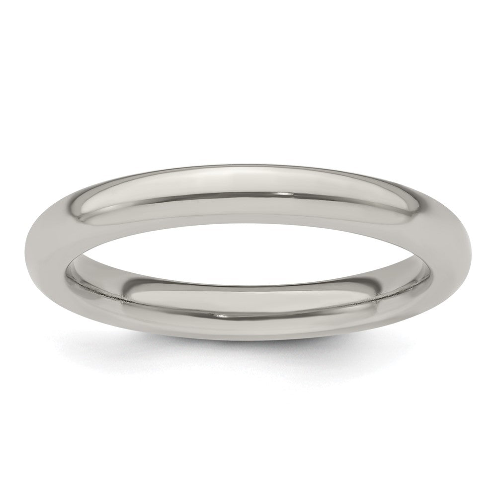 Edward Mirell Titanium Domed 3mm Polished Band Size 11.5