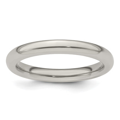 Edward Mirell Titanium Domed 3mm Polished Band Size 11.5