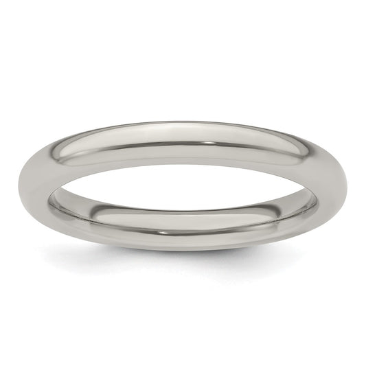 Edward Mirell Titanium Domed 3mm Polished Band Size 11.5