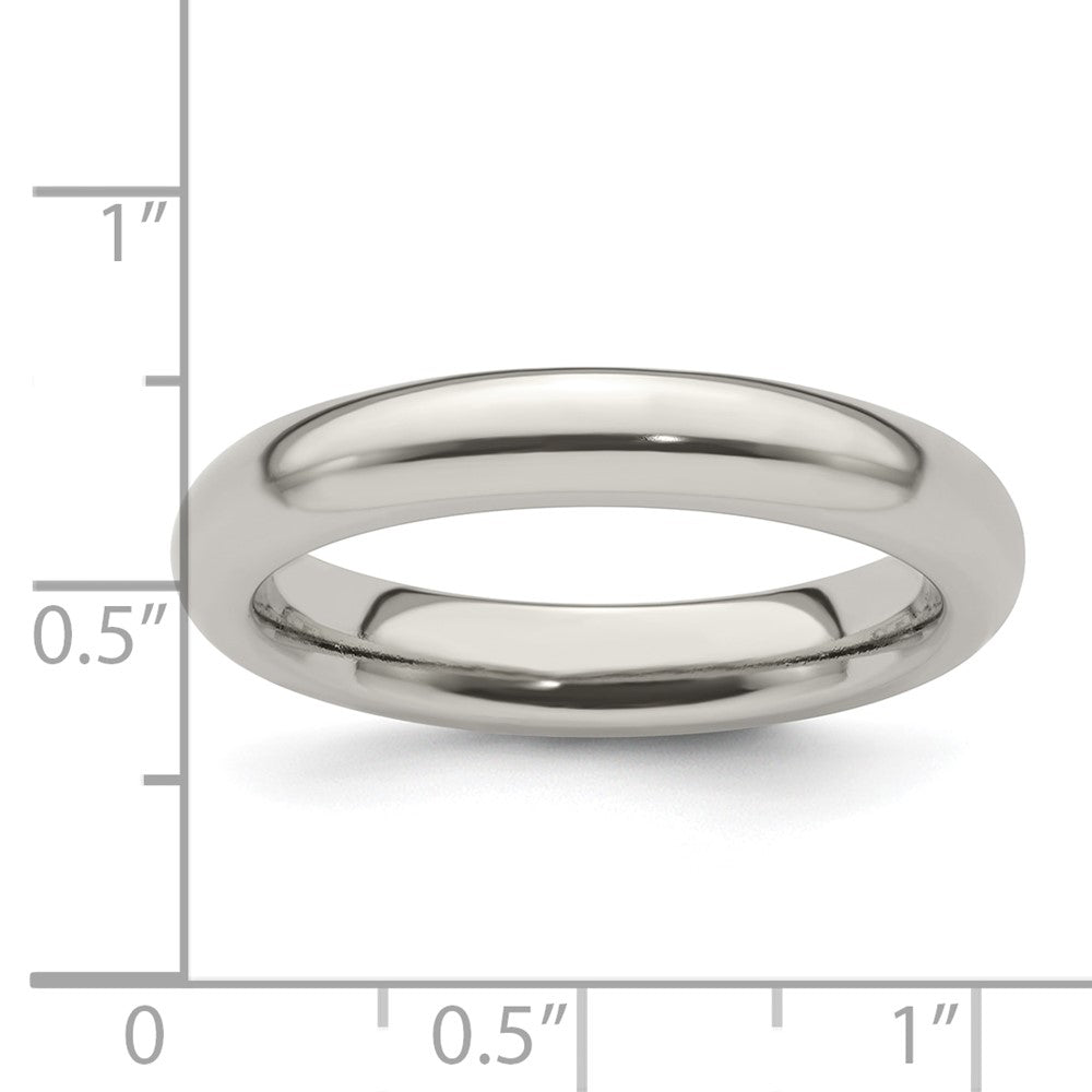 Edward Mirell Titanium Domed 4mm Polished Band Size 8.5
