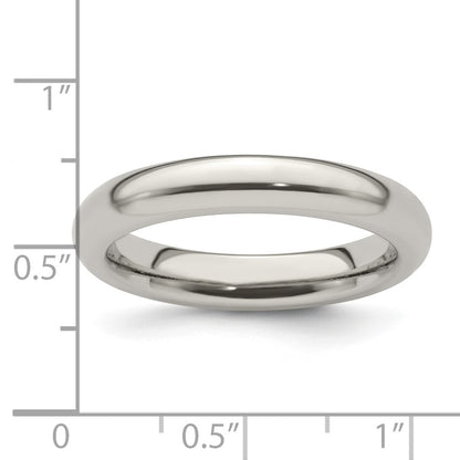 Edward Mirell Titanium Domed 4mm Polished Band Size 8