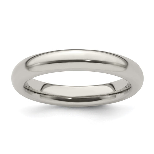 Edward Mirell Titanium Domed 4mm Polished Band Size 6.5
