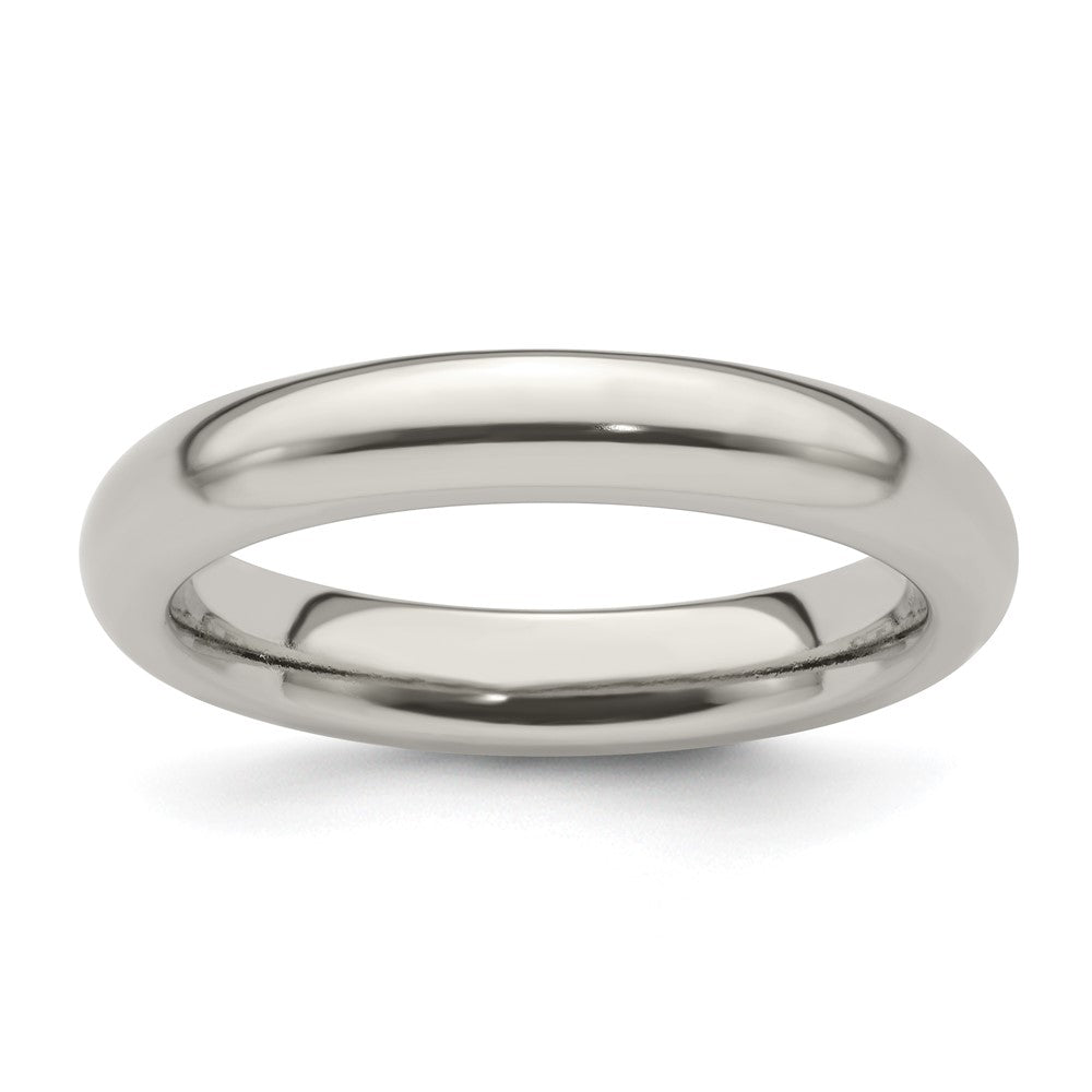 Edward Mirell Titanium Domed 4mm Polished Band Size 7.5