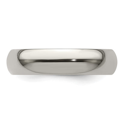 Edward Mirell Titanium Domed 5mm Polished Band Size 8.5