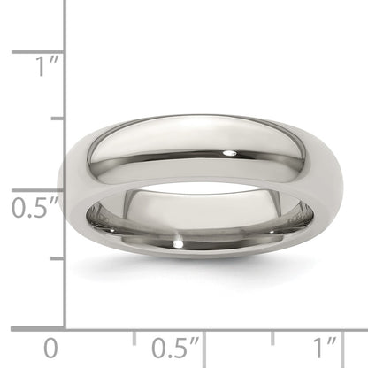 Edward Mirell Titanium Domed 5mm Polished Band Size 9.5