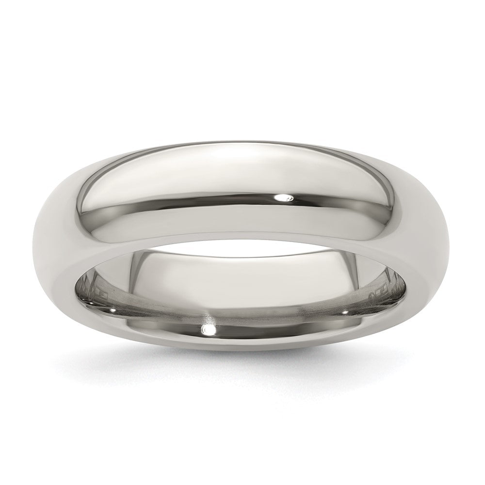 Edward Mirell Titanium Domed 5mm Polished Band Size 5.5