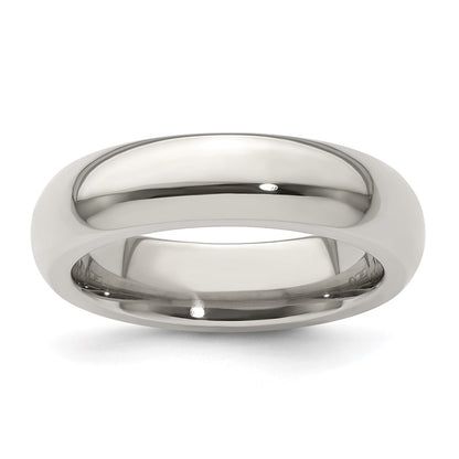 Edward Mirell Titanium Domed 5mm Polished Band Size 10.5