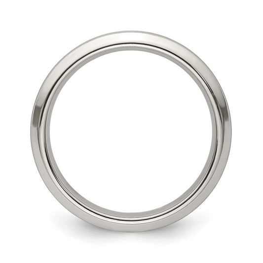 Edward Mirell Titanium Brushed/Polished Beveled Edge 4mm Band Size 11