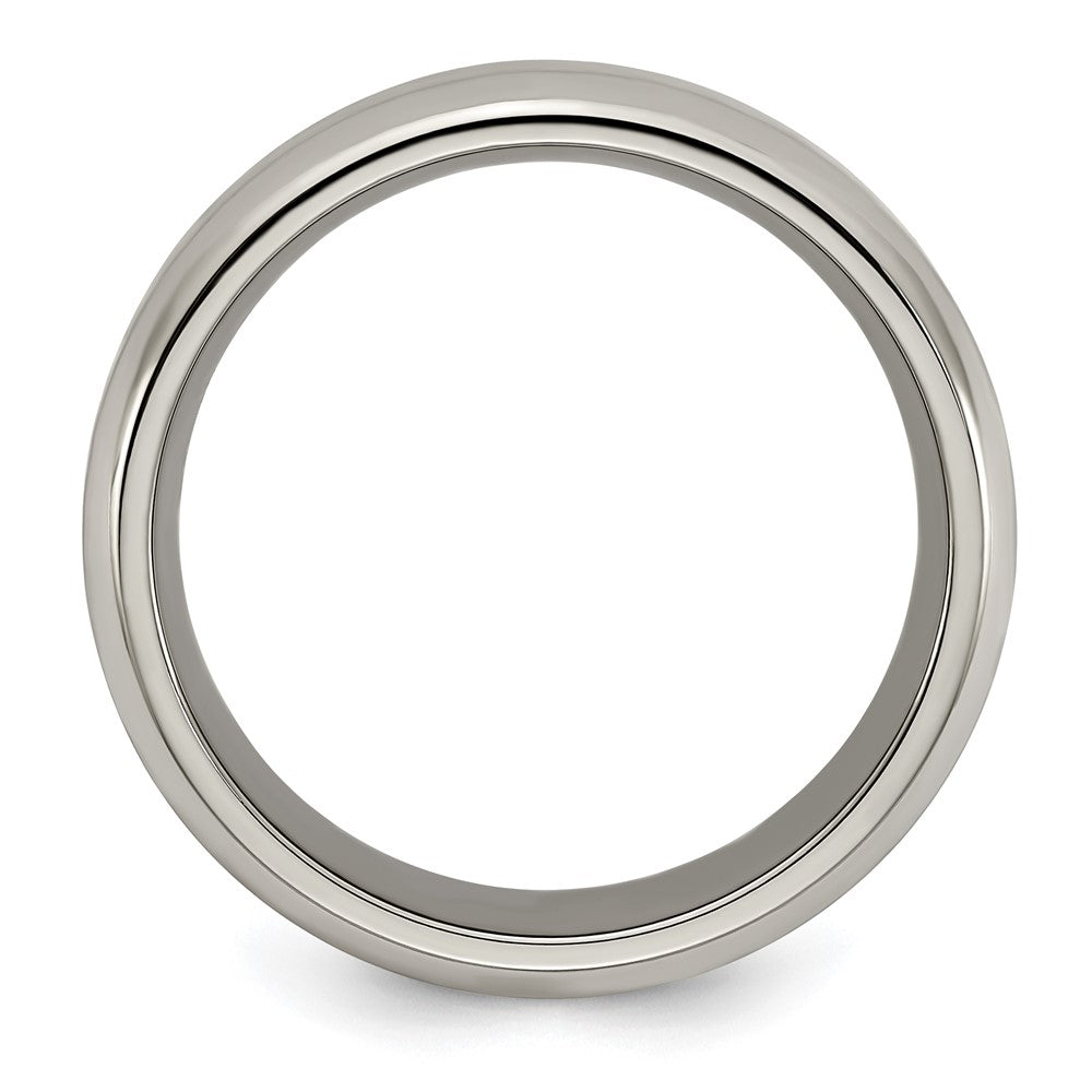 Edward Mirell Titanium Brushed/Polished Beveled Edge 7mm Band Size 8.5