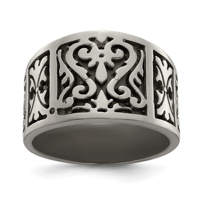 Edward Mirell Titanium Flat Casted Design Brushed/Polished 16mm Band