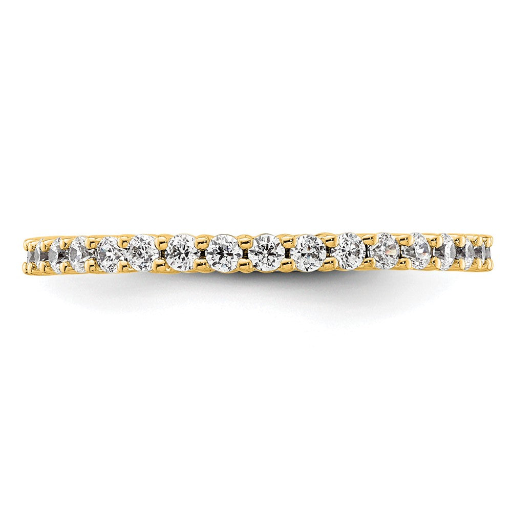 14k Polished Size 5.5 Shared Prong 1/2 carat Diamond Complete Eternity Band