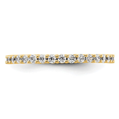 14k Polished Size 5.5 Shared Prong 1/2 carat Diamond Complete Eternity Band
