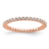 14k Rose Gold Polished Size 6.5 Shared Prong 1/2 carat Diamond Complete Eternity Band