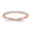 14k Rose Gold Polished Size 7 Shared Prong 1/2 carat Diamond Complete Eternity Band