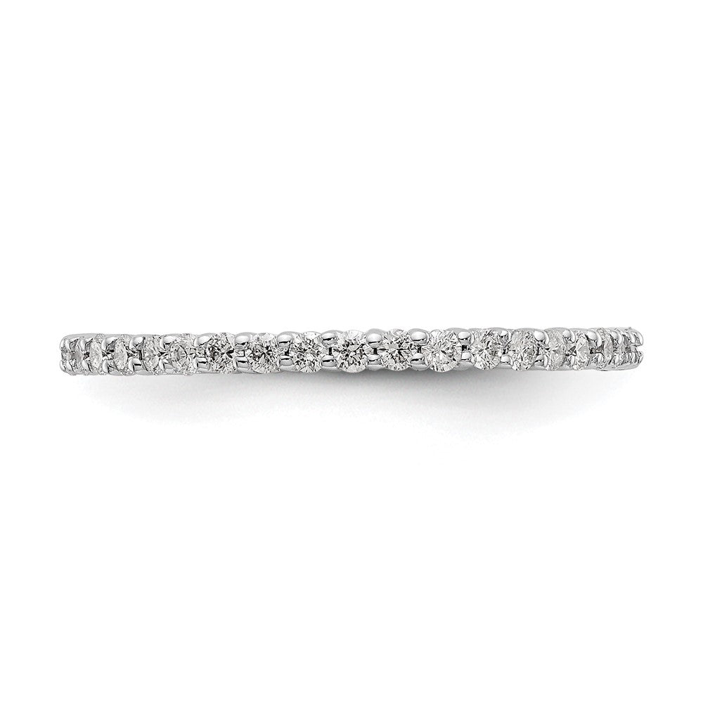 14k White Gold 1/2 carat Lab Grown Diamond VS/SI+ G+ Complete Size 8 Shared Prong Eternity Band