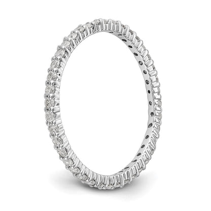 14k White Gold 1/2 carat Lab Grown Diamond VS/SI+ G+ Complete Size 8 Shared Prong Eternity Band