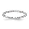 14k White Gold 1/2 carat Lab Grown Diamond VS/SI+ G+ Complete Size 5 Shared Prong Eternity Band