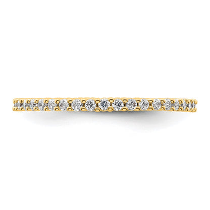 14k Polished Size 8 Shared Prong 1/2 carat Diamond Complete Eternity Band