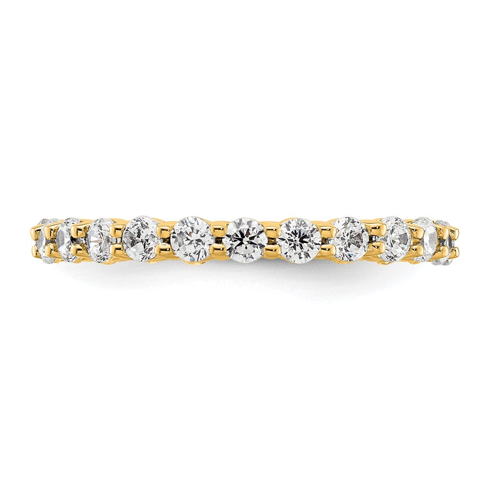 14k Polished Size 5 Shared Prong 1 carat Diamond Complete Eternity Band