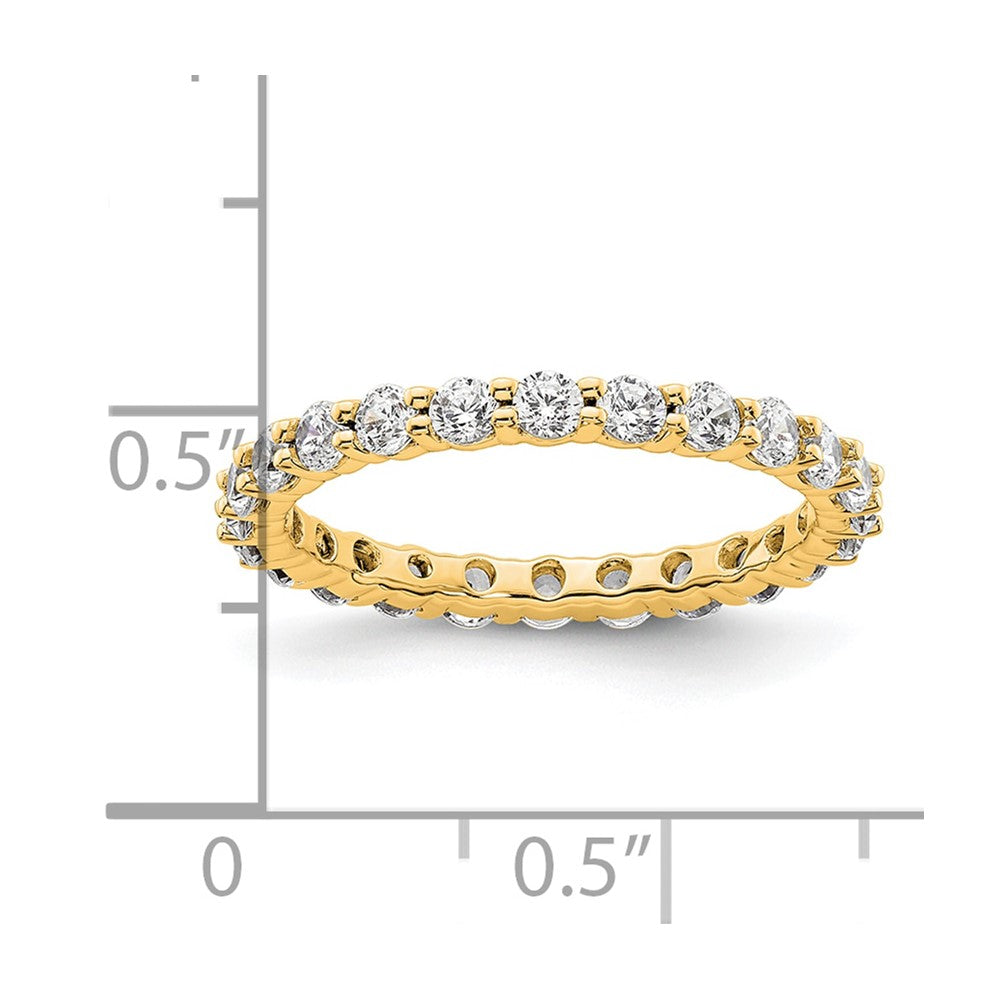 14k Polished Size 5.5 Shared Prong 1 carat Diamond Complete Eternity Band
