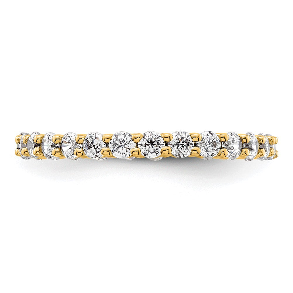 14k Polished Size 6 Shared Prong 1 carat Diamond Complete Eternity Band