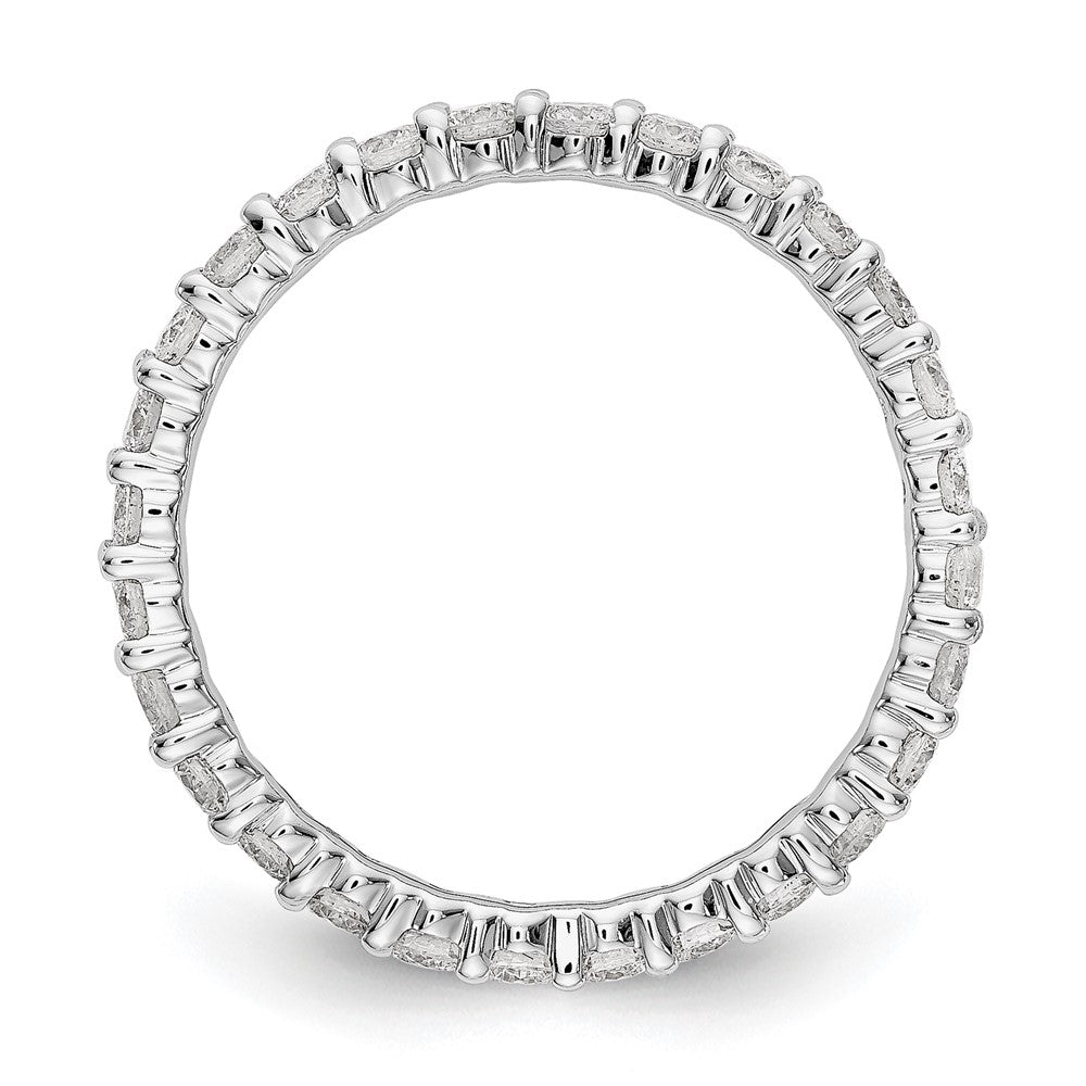 14k White Gold 1 carat Lab Grown Diamond VS/SI+ G+ Complete Size 8 Shared Prong Eternity Band