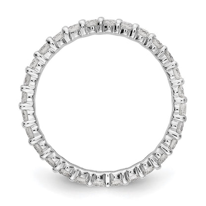 14k White Gold 1 carat Lab Grown Diamond VS/SI+ G+ Complete Size 8 Shared Prong Eternity Band