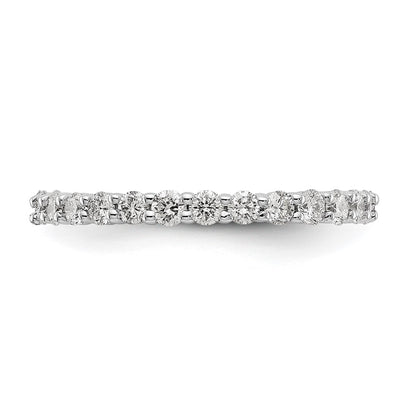 14k White Gold 1 carat Lab Grown Diamond VS/SI+ G+ Complete Size 8 Shared Prong Eternity Band