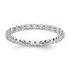 14k White Gold 1 carat Lab Grown Diamond VS/SI+ G+ Complete Size 8 Shared Prong Eternity Band