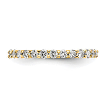 14k Polished Size 7 Shared Prong 1 carat Diamond Complete Eternity Band