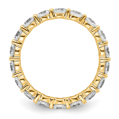 14k Polished Size 5 Shared Prong 2 carat Diamond Complete Eternity Band