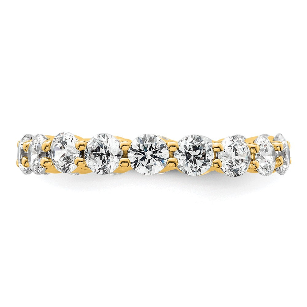14k Polished Size 5 Shared Prong 2 carat Diamond Complete Eternity Band