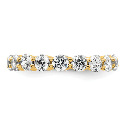 14k Polished Size 5.5 Shared Prong 2 carat Diamond Complete Eternity Band