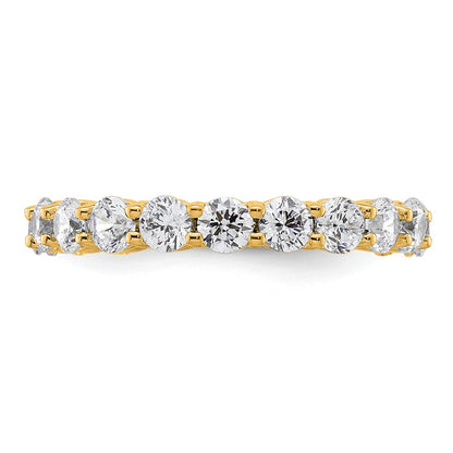 14k Polished Size 6.5 Shared Prong 2 carat Diamond Complete Eternity Band