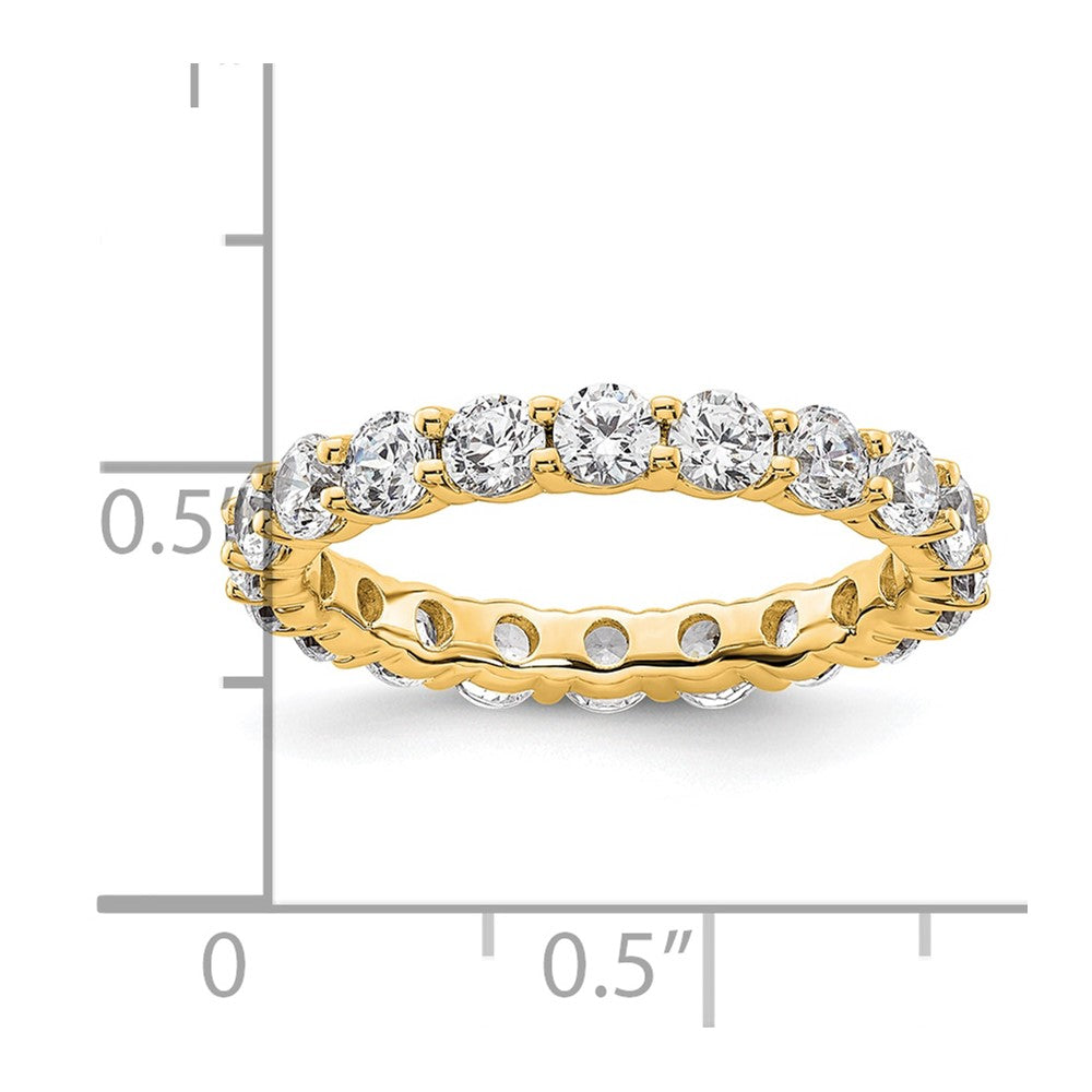 14k Polished Size 6.5 Shared Prong 2 carat Diamond Complete Eternity Band