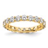 14k Polished Size 6 Shared Prong 2 carat Diamond Complete Eternity Band