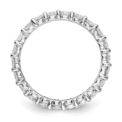 14k White Gold 2 carat Lab Grown Diamond VS/SI+ G+ Complete Size 4.5 Shared Prong Eternity Band