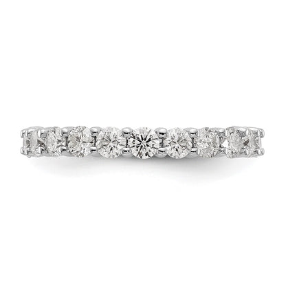 14k White Gold 2 carat Lab Grown Diamond VS/SI+ G+ Complete Size 8.5 Shared Prong Eternity Band