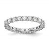 14k White Gold 2 carat Lab Grown Diamond VS/SI+ G+ Complete Size 8.5 Shared Prong Eternity Band
