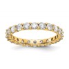14k Polished Size 7.5 Shared Prong 2 carat Diamond Complete Eternity Band
