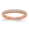 14k Rose Gold Polished Size 5.5 Vintage 1/2 carat Diamond Complete Eternity Band