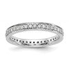 14k White Gold Polished Size 7.5 Vintage 1/2 carat Diamond Complete Eternity Band