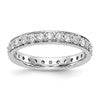 14k White Gold Polished Size 7 Vintage 1 carat Diamond Complete Eternity Band