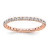 14k Rose Gold Polished Size 4.5 U-Shared Prong 1/2 carat Diamond Complete Eternity Band