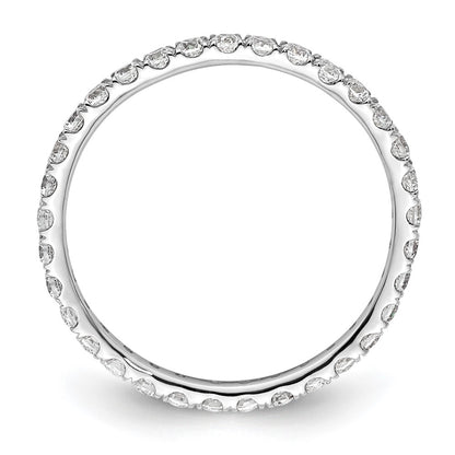 True Origin 14K White Gold 1/2 carat Lab Grown Diamond VS+ F+ Size 4 Complete Eternity Band