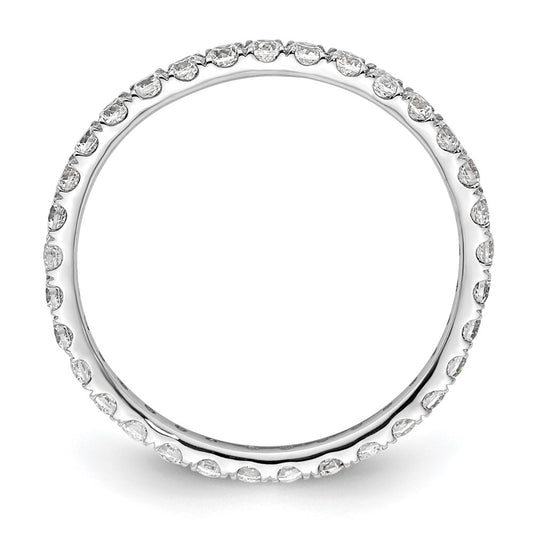 True Origin 14K White Gold 1/2 carat Lab Grown Diamond VS+ F+ Size 4 Complete Eternity Band