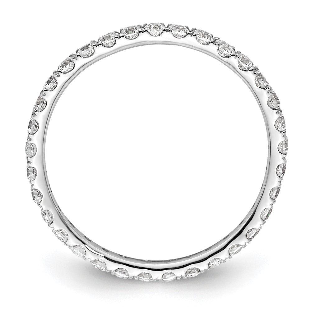 True Origin 14K White Gold 1/2 carat Lab Grown Diamond VS+ F+ Size 4.5 Complete Eternity Band